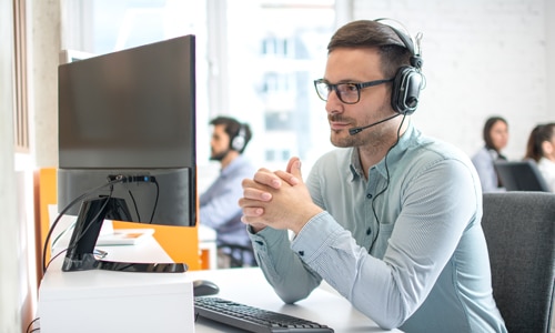 Man on computer