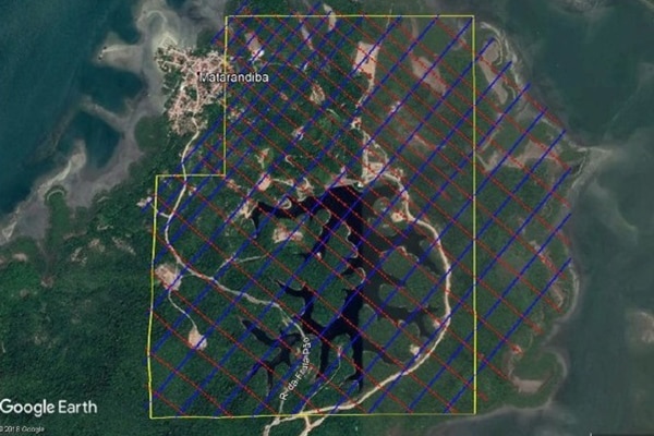 google earth image of site